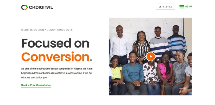 CKDigital web design company in Lagos Nigeria delivering corporate website design and branding solutions